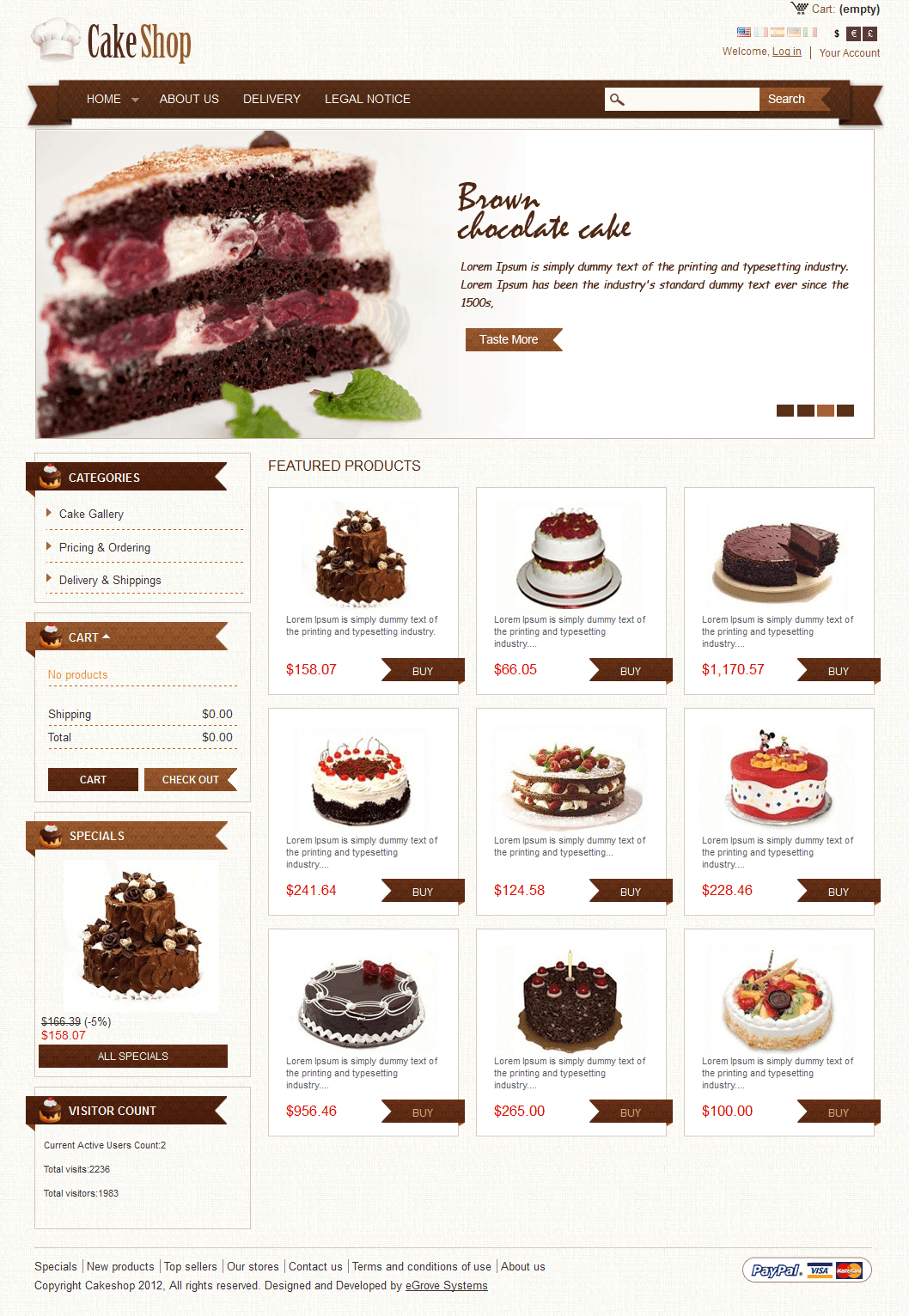 Cake Website Projects | Photos, videos, logos, illustrations and branding  on Behance