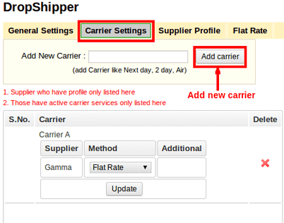 Create Own Shipping