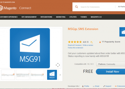 MSG91 SMS EXTENSION
