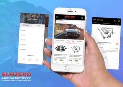 Subzero Motorsports mCommerce Application