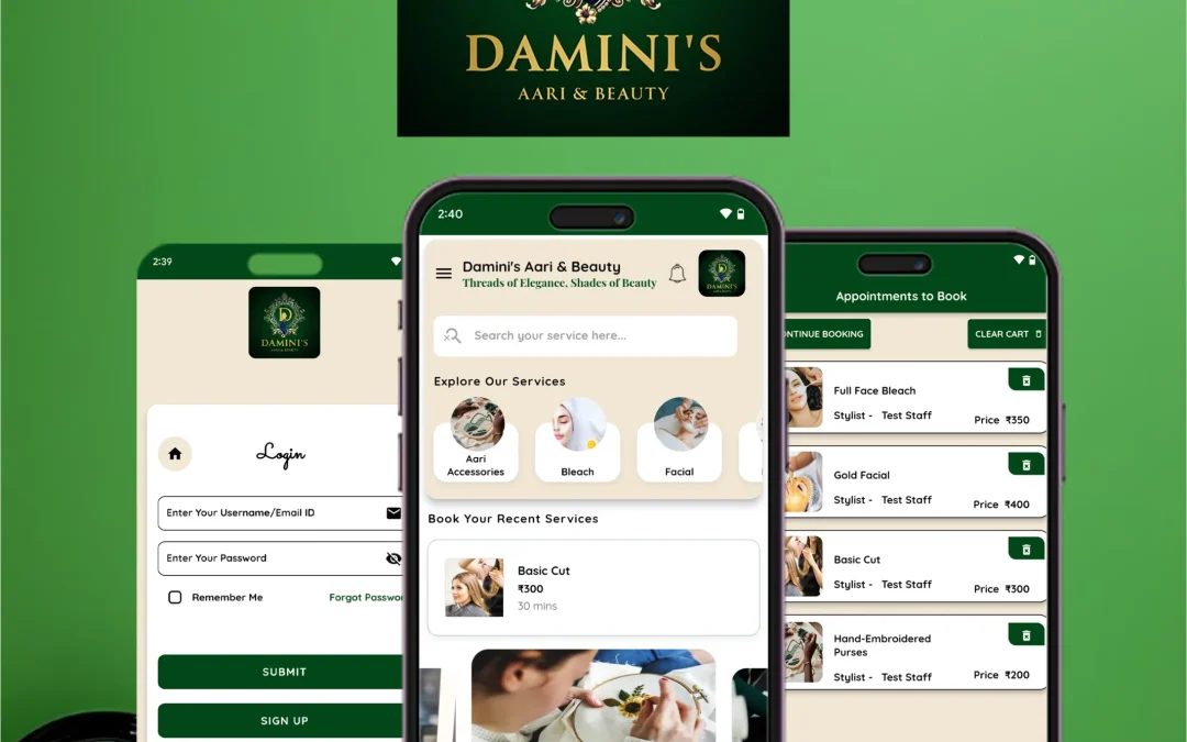 Damini’s Aari and Beauty Salon App